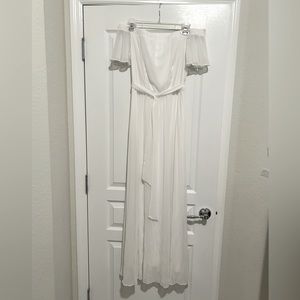 Bisou Bisou White Long Maxi Dress Wedding Gown